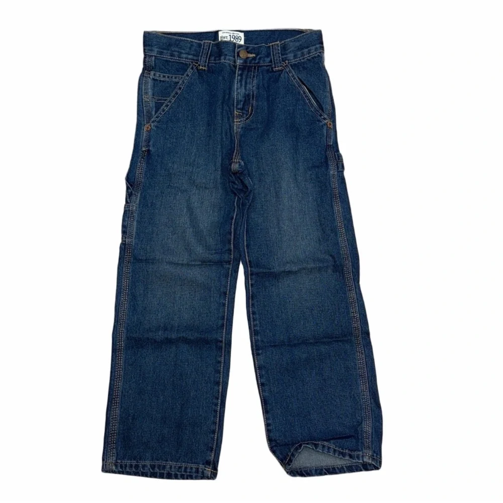 The Children’s Place Boys Size 7 Utility Straight Leg Jeans Adjustable Waist NWT